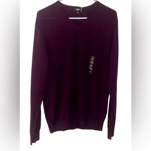 Uniqlo Wool Sweater Adult Large Crewneck Women’s Pullover Medium NWT Plum Color